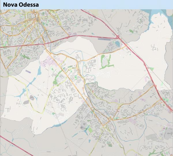Mapa de Nova Odessa SP 100 cm x 90 cm (altura) Citimaps Mapa de Nova Odessa SP 100 cm x 90 cm (altura) Citimaps