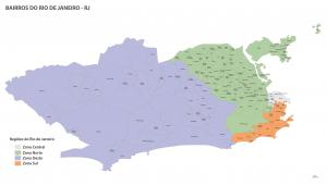 Mapa Digital Cidade do Rio de Janeiro - Bairros  1,18 cm (comprimento) x 67 cm (altura)    