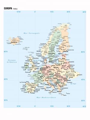 Mapa Continente Europeu/Europa