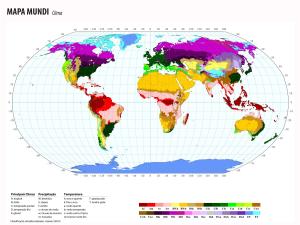 Mapa Mundi Escolar Clima  120 cm (comprimento) x 90 cm (altura)    